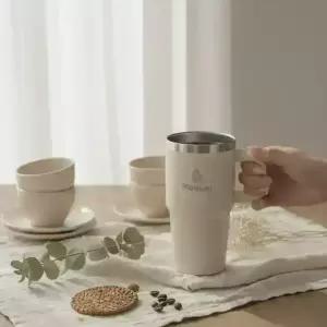 모굼 스텐 텀블러 대용량 빨대 보온보냉텀블러 손잡이 핸들 차량용 진공