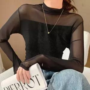 ONM 데일리 오피스룩 시크 시스루 폴라 티셔츠 홀복