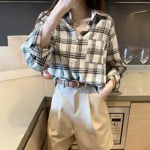 ONM 데일리 모노톤 여성 2컬러 클래식 체크 셔츠