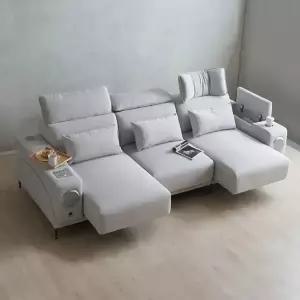 에보니아 미노 모션 슬라이딩 리클라이너 쇼파 4인용 패브릭 고급형