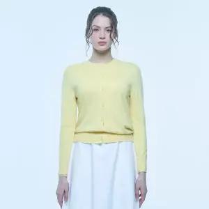 [UNIT](센텀시티점)캐시미어 블렌디드 비키 가디건 (ZFKKCA10AN-L/YELLOW)