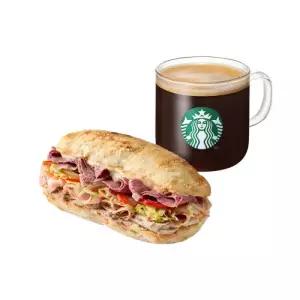 [스타벅스] [커피 & 렌위치] 카페 아메리카노 T + 렌위치 NY 샌드위치