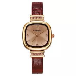 큐브 사각 여성 여자 가죽 정장 패션 학생 손목 시계 사각시계