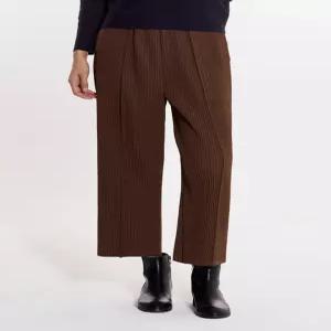 [플리츠미][최초가 169000원] 자가드 퀼팅 핀턱 배기 팬츠_PPPTW025005