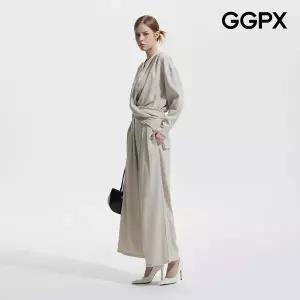 [롯데백화점]지지피엑스 백 버튼 밴딩 셔링 블라우스 투피스 (GP9ST010F)