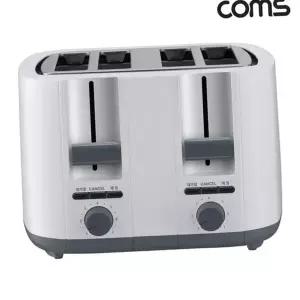 와이드 슬롯 다용도 듀얼 토스트기 4구 토스터기 7단 굽기 조절 가정용