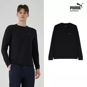 [푸마] 남성 에센셜 롱 슬리브 티셔츠 (블랙)