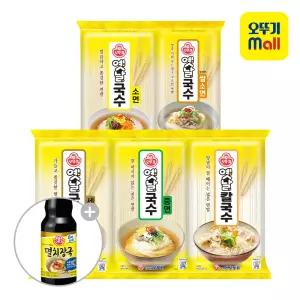 [멸치장국 360mL 증정] 오뚜기 옛날국수 소면 5종 3봉+3봉 골라담기 (총 6봉)