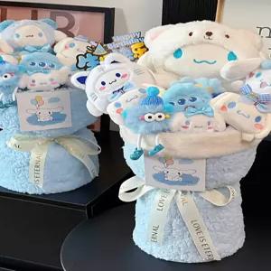 시나모롤 인형 꽃다발 생일선물 산리오캐릭터 굿즈 시들지않는 꽃 졸업선물 기념일 고급진 여사친 귀요미