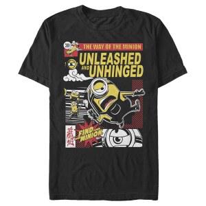 그루의 다섯 번째 일출 미니언 언리쉬드 코믹 영 남성 반팔 티셔츠