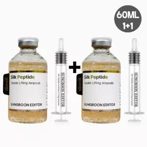 [1+1] 성분에디터 실크 펩타이드 2중 녹는실 더블 리프팅 특대용량 앰플 60ml