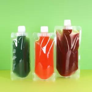 투명 스파우트파우치 100ml 200ml 10개 3중지 15파이 스탠드 음료포장
