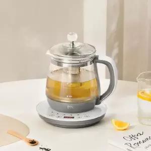 PN 풍년 올인원 차탕기 1.5L 전기 내열유리 티포트 무선주전자 커피 차