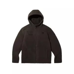 [하프클럽/] H1 남성 그래픽 로고 보아 플리스 본딩 후드 자켓 브라운