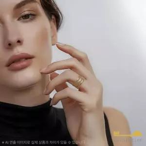 골든클레프 18K 옐로우 트리플 메쉬 반지