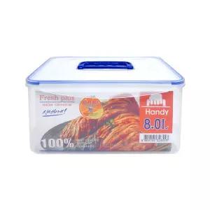 후레쉬 플러스 핸들 김치통 투명 8L 대용량 대형 직사각 밀폐용기 손잡이 김장용 김치 보관 