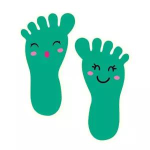 발바닥 5쌍 작은발 초록 F-184/스티커/유아/어린이집/신발장스티커/계단스티커/스티카/어린이/발모양스티커