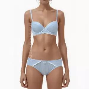 [롯데백화점]예스 핀스트라이프 여성브라 햄팬티 세트 YSWBB541YSWPB541