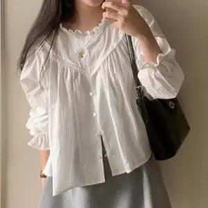 ONM 여성 러블리 블라우스 펀칭 레이스 1P 출근 데