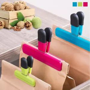 키밍 비닐봉지 밀봉 집게 4P세트 쿠킹클립 밀봉홀더/간편/보관용/밀폐용/밀봉용/실링/클립/가정용/주방용