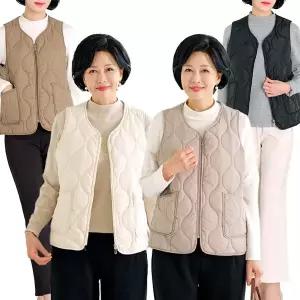 [엄마옷 로즈맘] 공준집업누빔패딩조끼