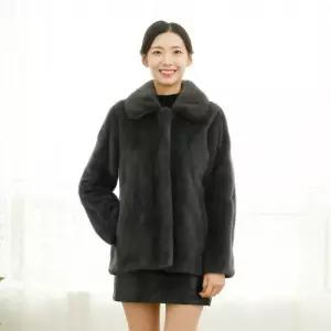 우진모피 WJ 코펜하겐퍼 휘메일풀스킨 둥근카라 밍크코트 국내생산 본사직영1051913