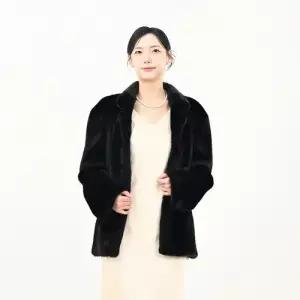 우진모피 WJ 코펜하겐 퍼 휘메일풀스킨 너치카라 블랙 밍크자켓 국내생산 본사직영1051798