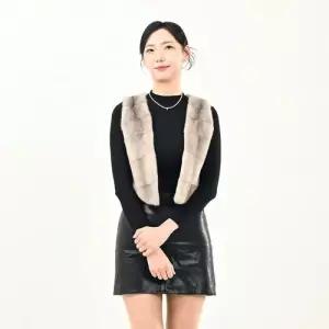 우진모피 WJ 코펜하겐 퍼 휘메일 실버블루 숏밍크베스트 2427 국내생산 본사직영1051799