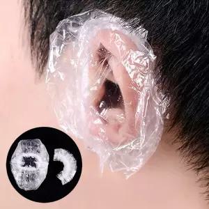 일회용 이어캡 귀덮개 커버 100개 투명 염색 미용 소품