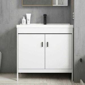 스 세면대 대리석 화장실 900 40세라믹볼 일체형 바닥형 배수구 하부장 세라믹 거울없음 거울 실내장 사각 세트