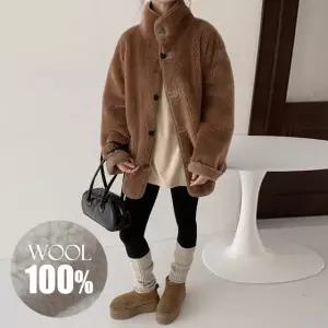 무드무드 양모100% 포인 리버시블 시어링 무스탕1051561