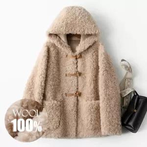 무드무드 양모100% 시마 더플 양털 시어링 자켓1051568