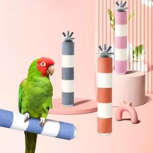 베넬라 앵무새 세라믹 횃대 발톱갈이 용품 횟대 장난감 조류 놀이 훈련 새집 만들기 뜯기