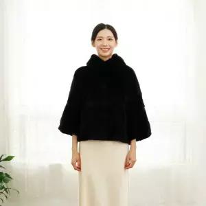 우진모피 WJ 코펜하겐퍼 휘메일 반후드 나그랑 밍크코트 WJN24BL70 국내생산 본사직영1051860