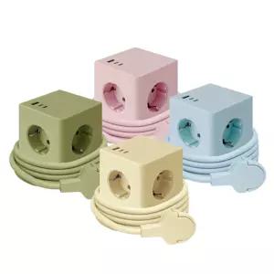 원스탑 USB 큐브 멀티탭 납작 콘센트 USB A타입 C타입 고속충전 겸용 1.8m