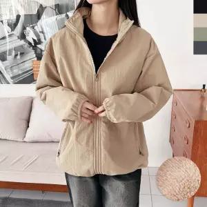 HS라이프 겨울 퍼자켓 모피 점퍼 코트 GSS FJ700W 여자 오버핏 집업1071237