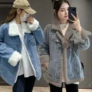 HS라이프 겨울 퍼자켓 모피 점퍼 코트 데님 안감 간절기 클래식l1071275