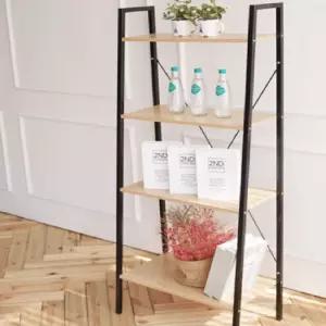 거실 원목 철제 사다리형 스탠드 수납선반 대형 벽선반