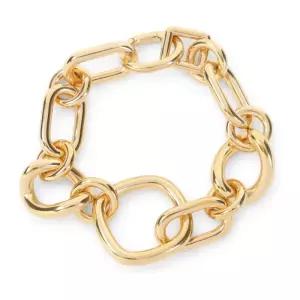 골드 브라스 모던 씬 구르메트 체인 팔찌 B102Y6BRA 35OR