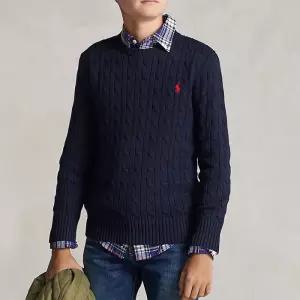 폴로  보이즈 라운드 케이블 니트