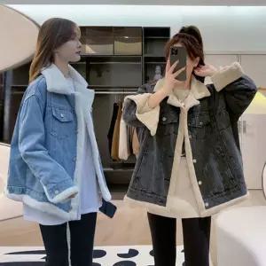 HS라이프 겨울 퍼자켓 모피 점퍼 코트 데님 안감퍼 청 데일리 l1071308