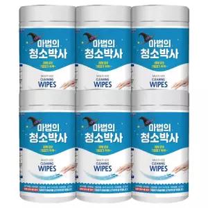KR리빙 유한그린텍 마법의 청소박사 찌든때 기름때 청소용 대용량 150매(150mm x 180mm) 6개
