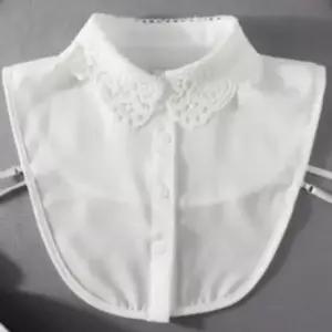 [하프클럽/]여성 넥케이프 이너 카라 망사 블라우스 페이크카라