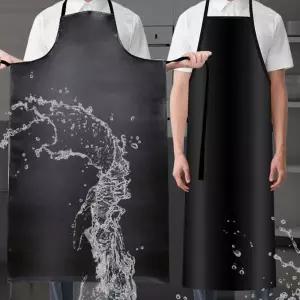 하이롱 pu 가죽 앞치마 바리스타 방수 앞치마 남녀공용 내유성 생활