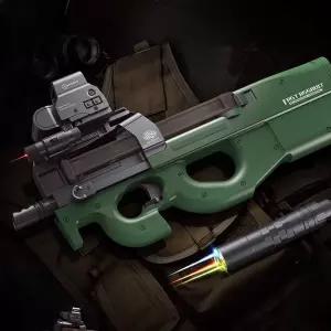 자동 에어소프트 건 전동 P90 수정탄 총 연사 충전식