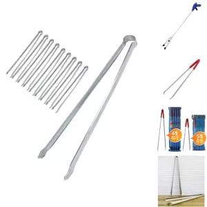 넝마집게(아연도금)10p/청소/집게/다용도/긴집게/만능/스텐/청소용/휴지/넝마/멀티/철재/집게핀/다목적