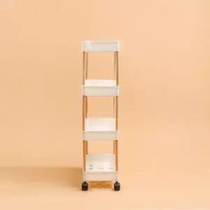 [하프클럽/]바퀴트롤리 틈새선반 세탁실 트롤리 주방 이동식 4단