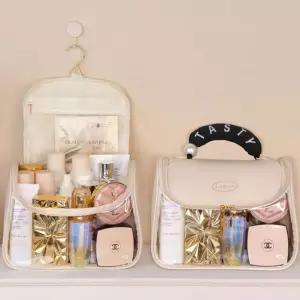 빅파우치 투명창 메이크업 휴대 파우치 대용량 멀티 여행 화장품 가방 코스메틱 보부상 PVC