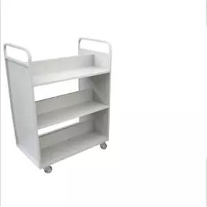 스마트 이동식 선반 책꽂이 북카트 도서관 서점 사무실 3단 평면 양면 책 수레 일체형 모델