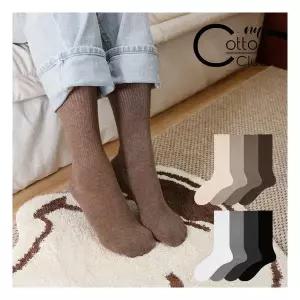 [무료배송] 여성 크루삭스 쫀쫀 골지 장목 삭스 W2403 4족